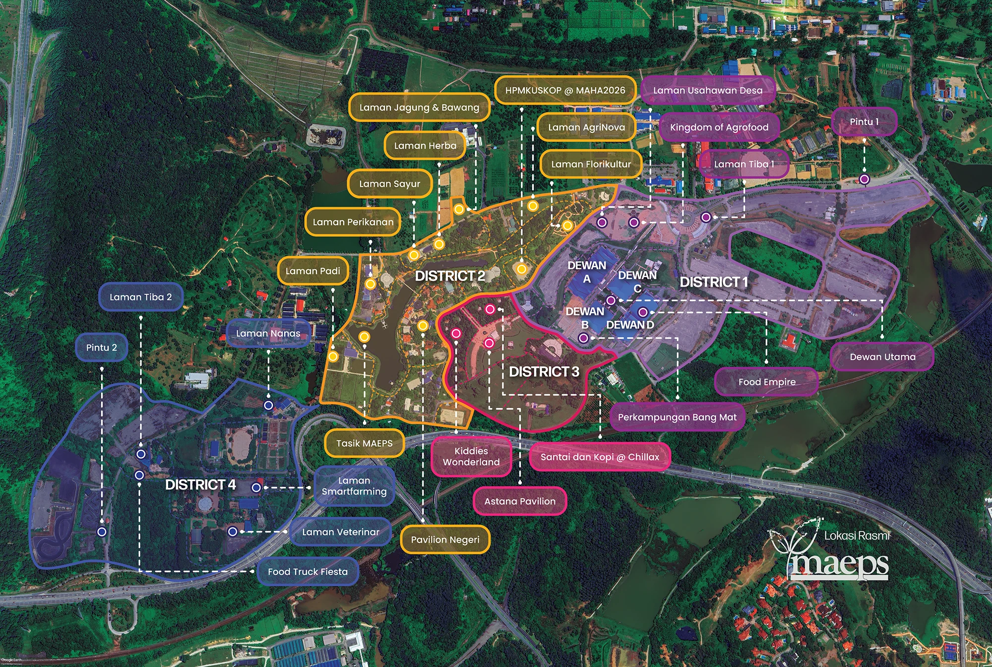 Official MAEPS venue map for MAHA 2026